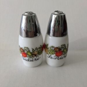 Vintage Gemco Corning Ware Spice Of Life Salt & Pepper Shakers